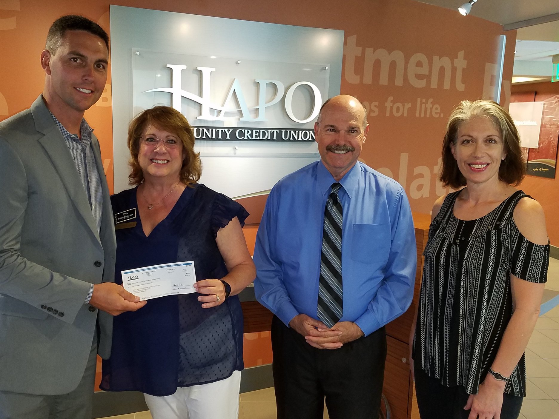 Hapo Makes $5000 Donation To Foundation - Richland Police Department - Hapo Community Credit Union Richland Wa